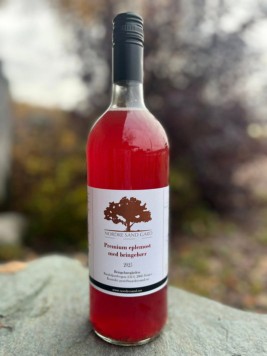 Eplemost med bringebær - 1 liter