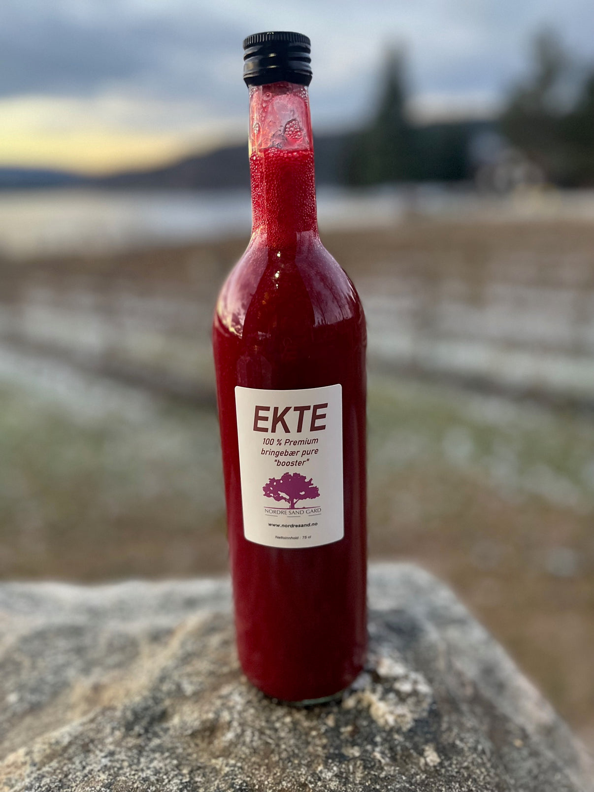 EKTE premium bringebær Pure 0,75cl – Nordre Sand Gard