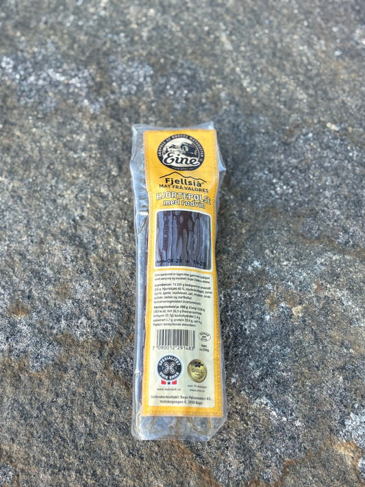 Eine hjortepølse med rødvin, ca. 250 g